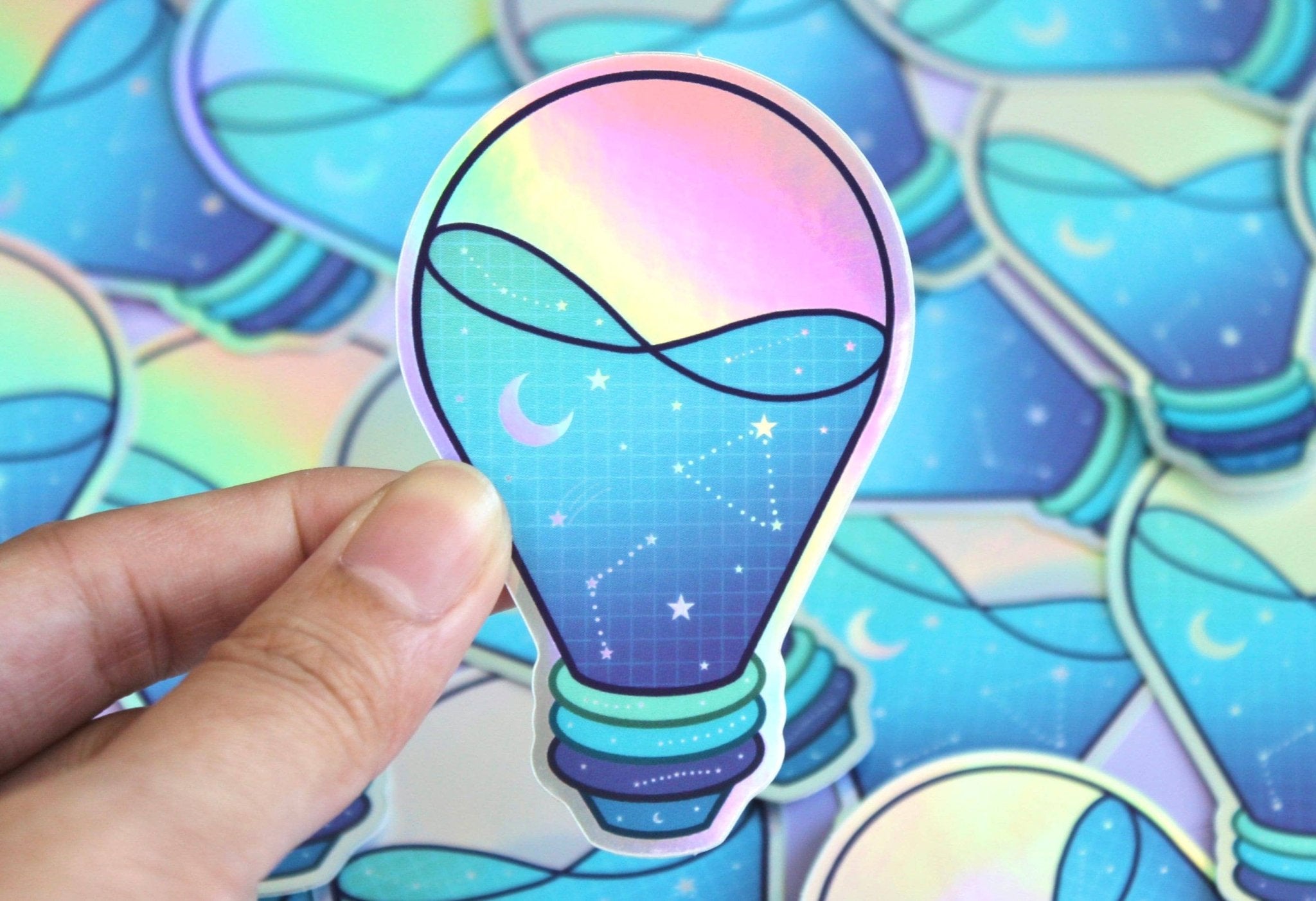 Lightbulb Sticker - Spiral Circle