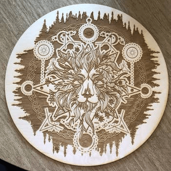 Lion Crystal Grid - Spiral Circle