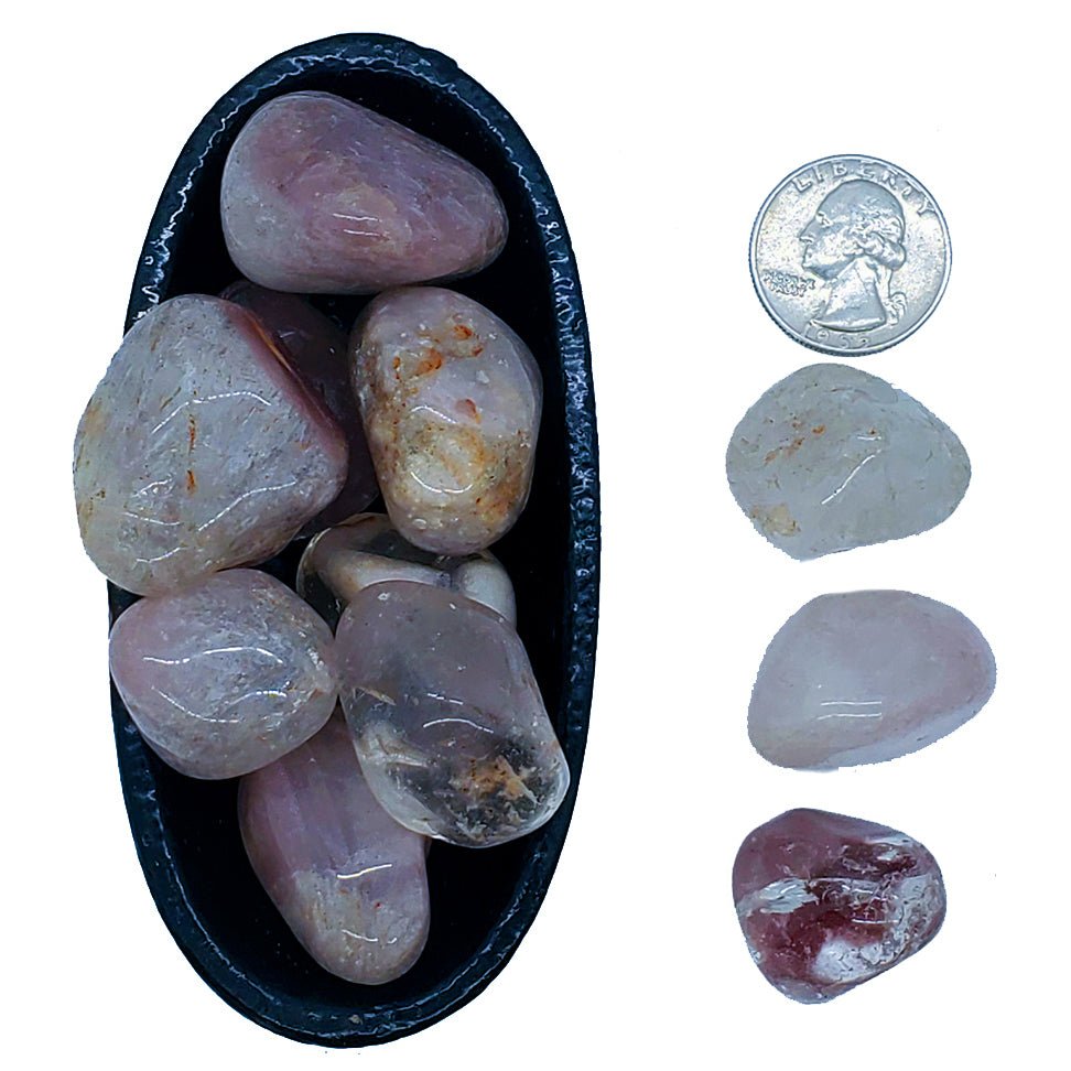 Lithium Quartz | Tumbled | Stress Relief - Spiral Circle