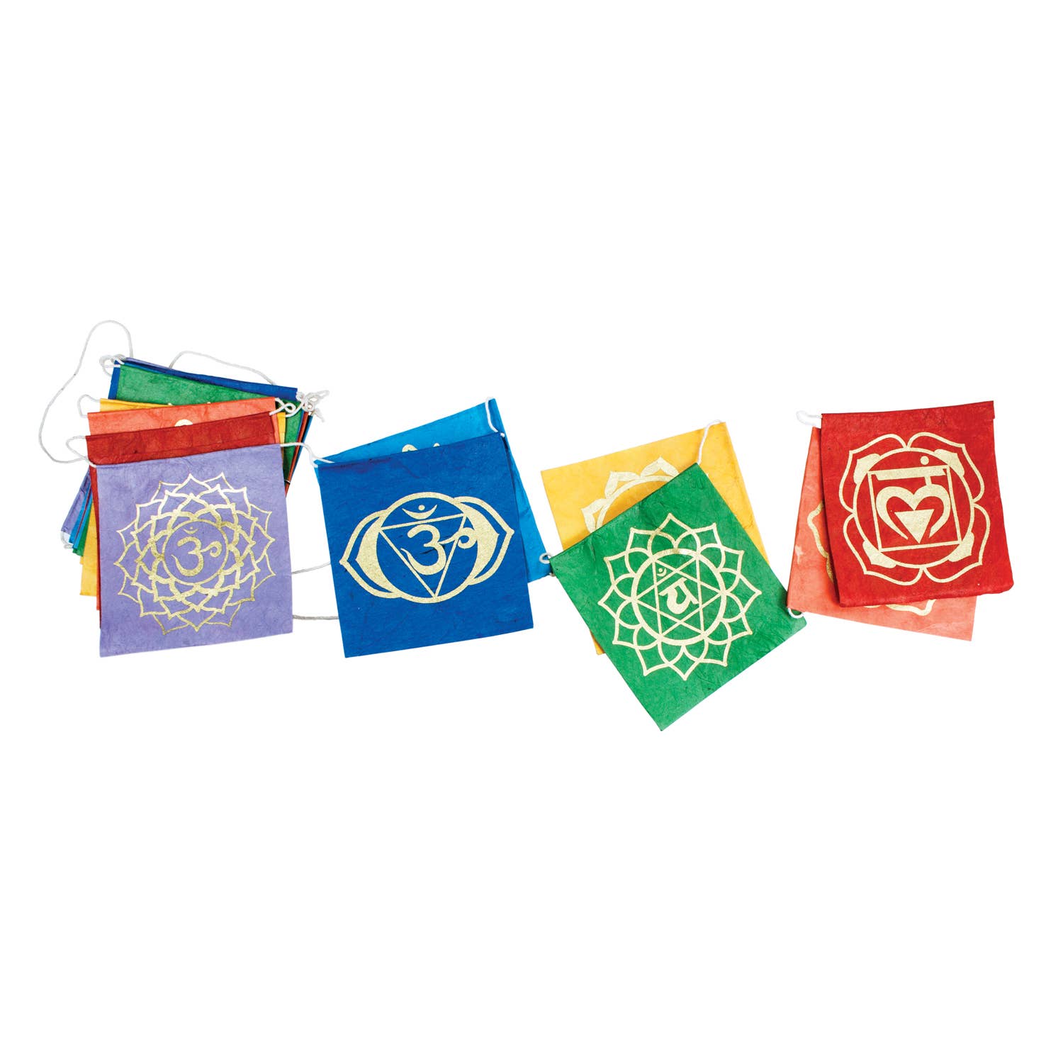 Long Chakra Garland - Spiral Circle