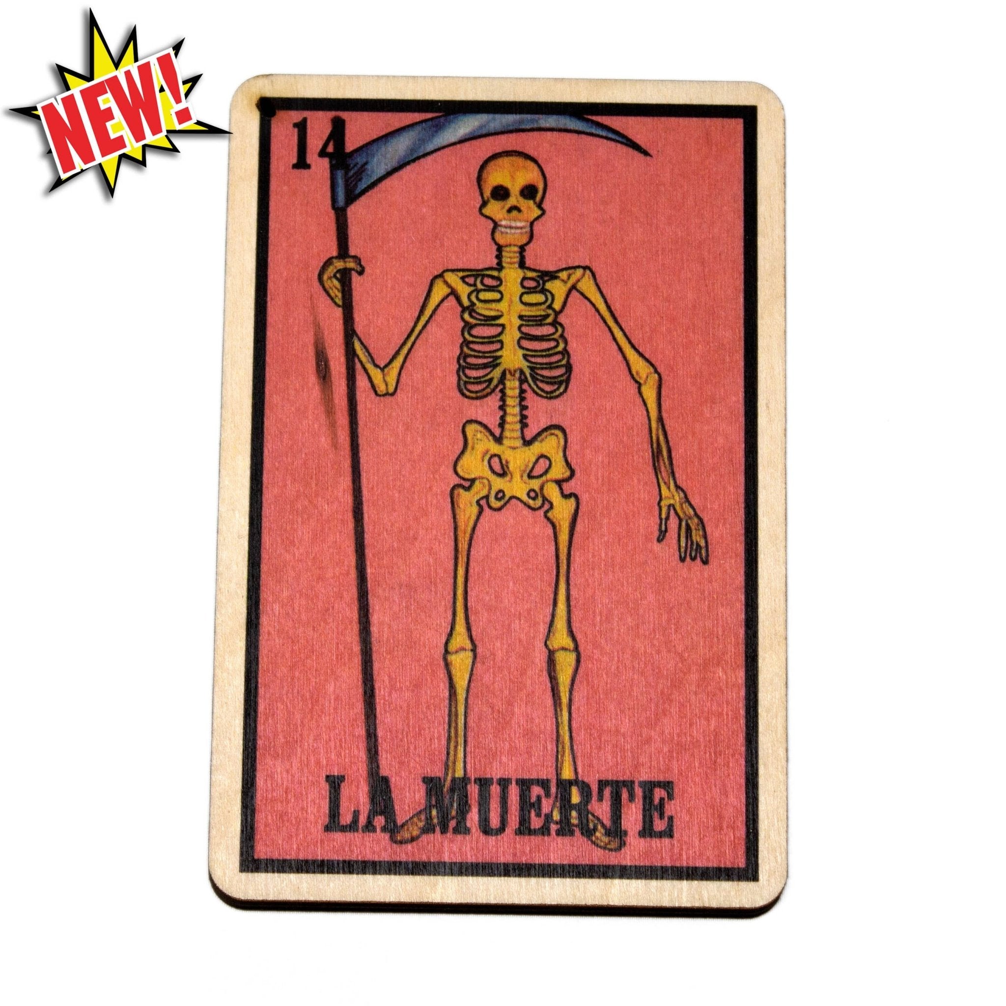 Loteria Muerte/Death Full Color Incense Tray - Spiral Circle