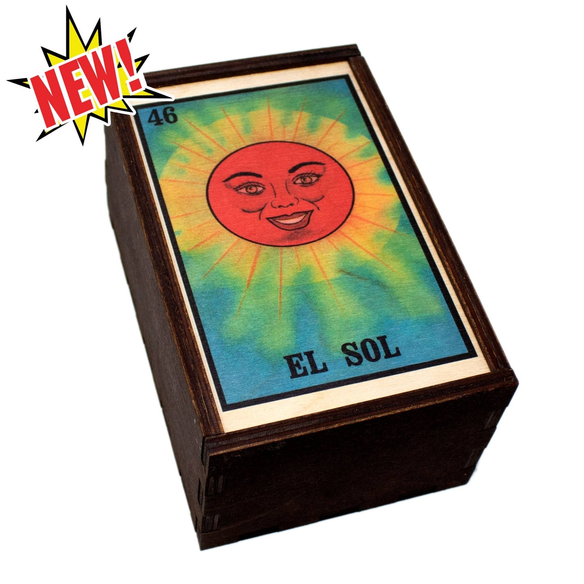 Loteria Sol/Sun Full Color Tarot Card/Stash Box 4
