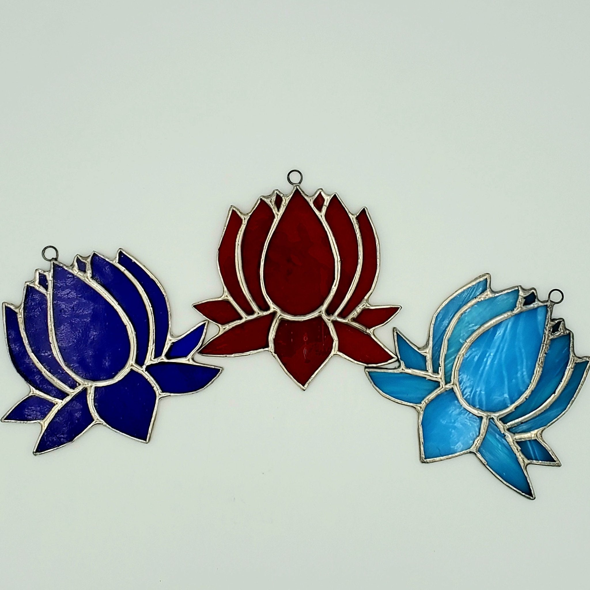 Lotus Stain Glass Window Hanging - Spiral Circle