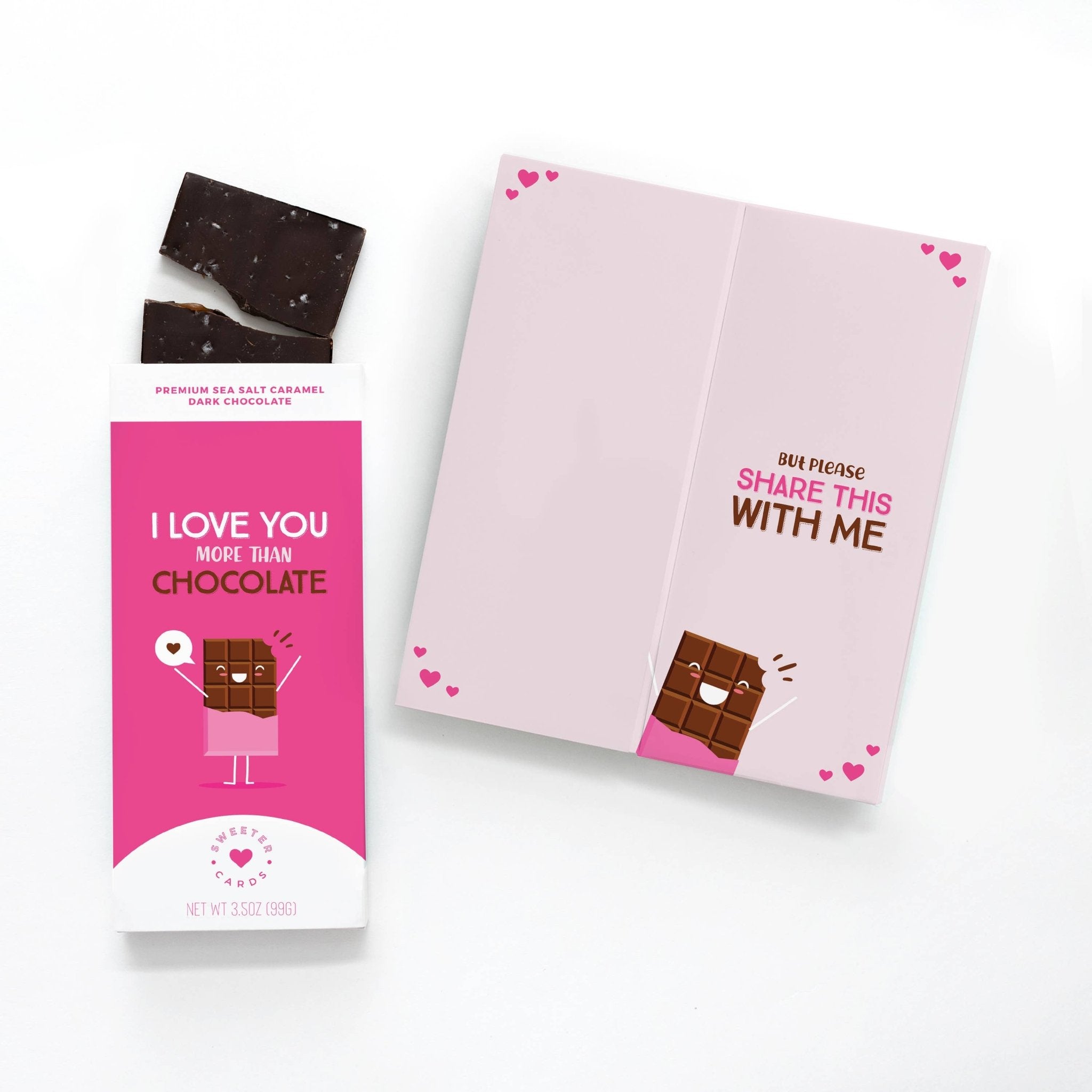 Love Card with Chocolate Bar Inside! More than Chocolate! - Spiral Circle