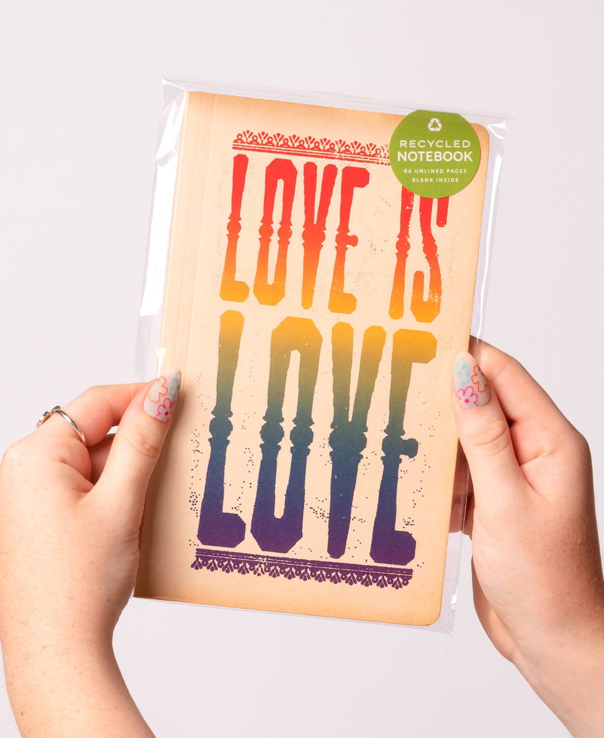 Love is Love Recycled Notebook - Spiral Circle