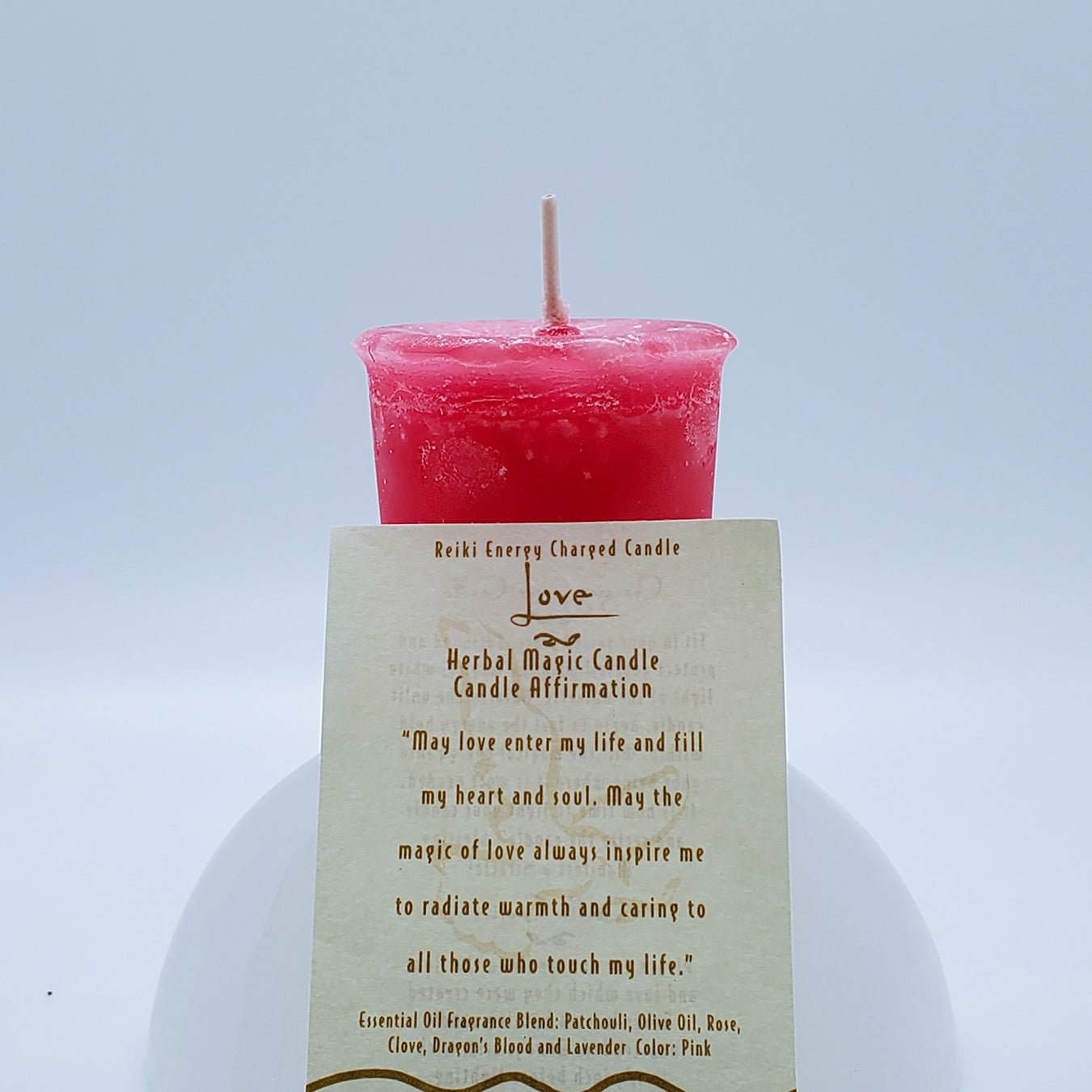 Love | Pink | Votive Intention Candle | Reiki Charged - Spiral Circle
