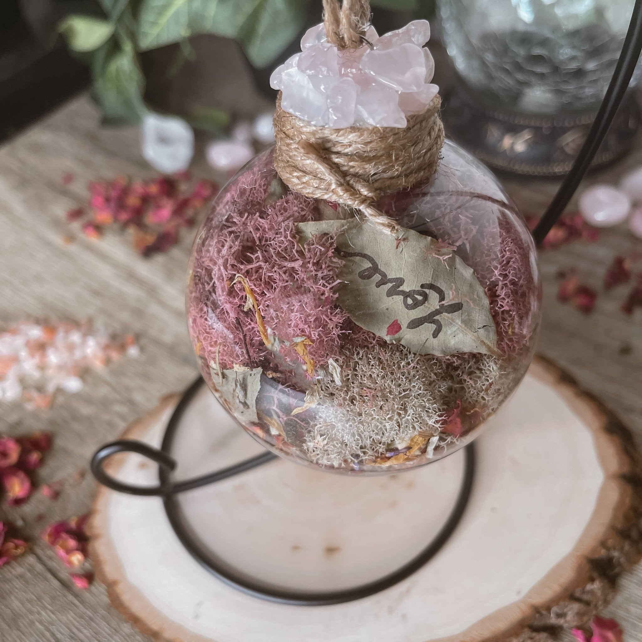 Love Spell Witch Ball, Witchy Decor | Witch Gift | Self Love - Spiral Circle