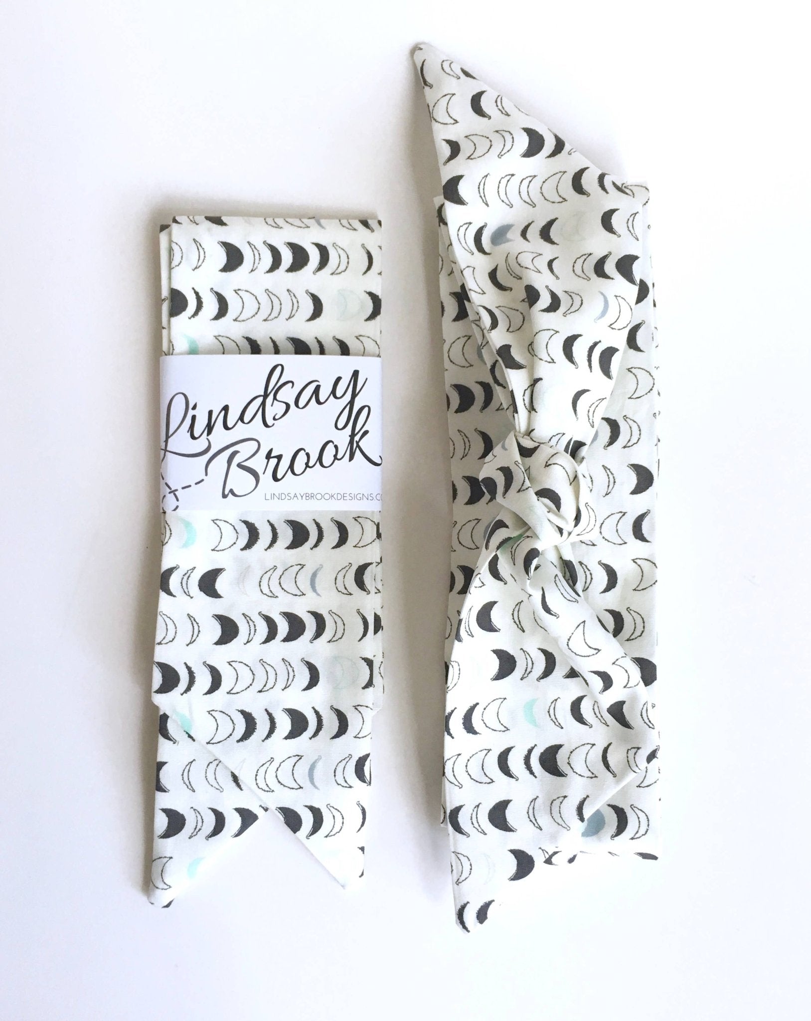 Lunar Phase Hair Scarf - Spiral Circle