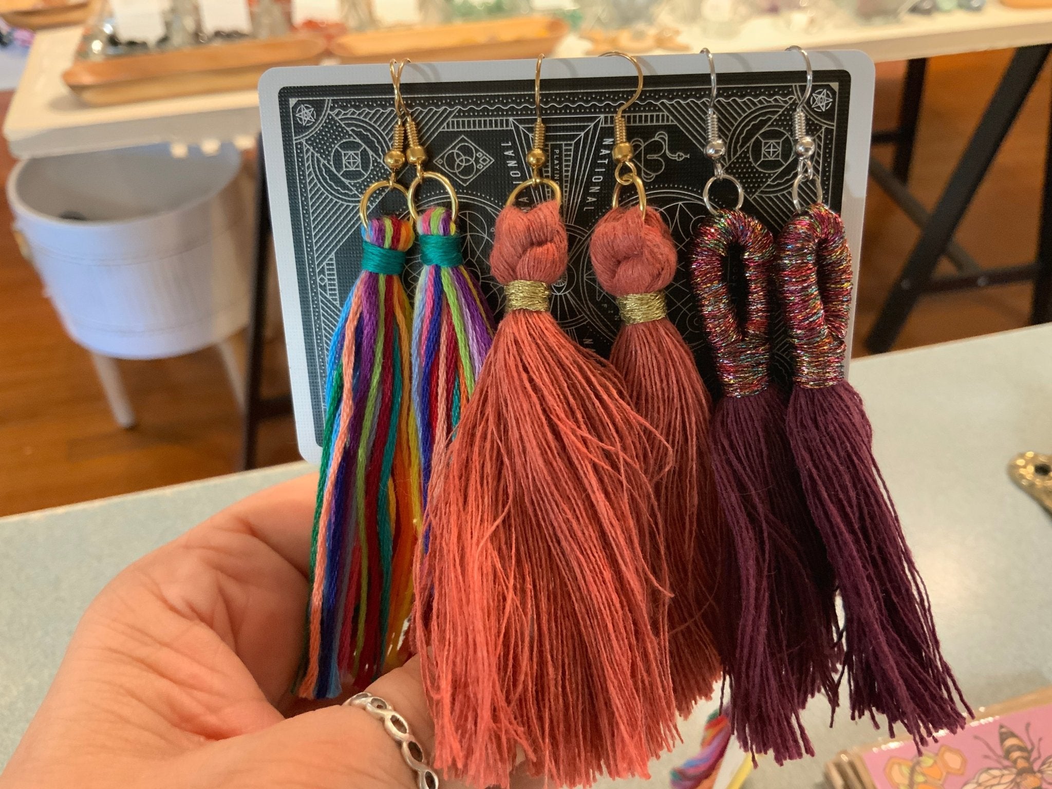 Macrame Earrings - Spiral Circle