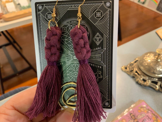 Macrame Earrings - Spiral Circle