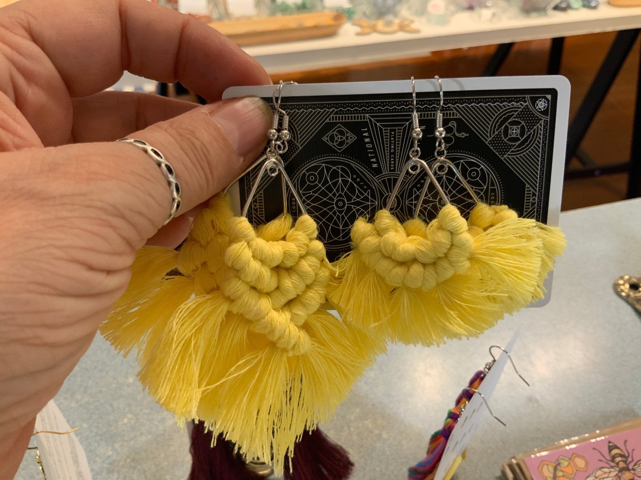 Macrame Earrings - Spiral Circle