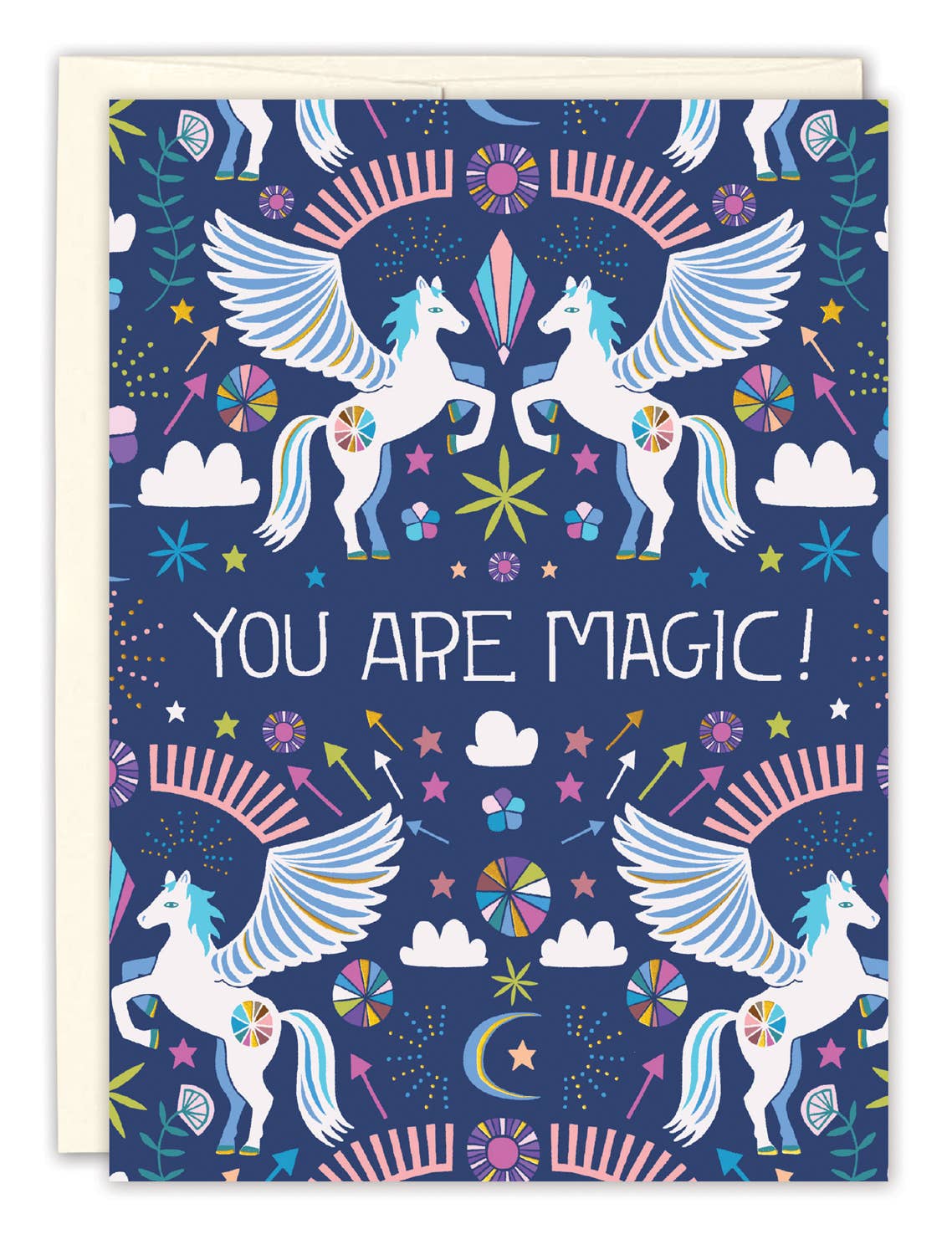 Magic Unicorns Birthday Card - Spiral Circle