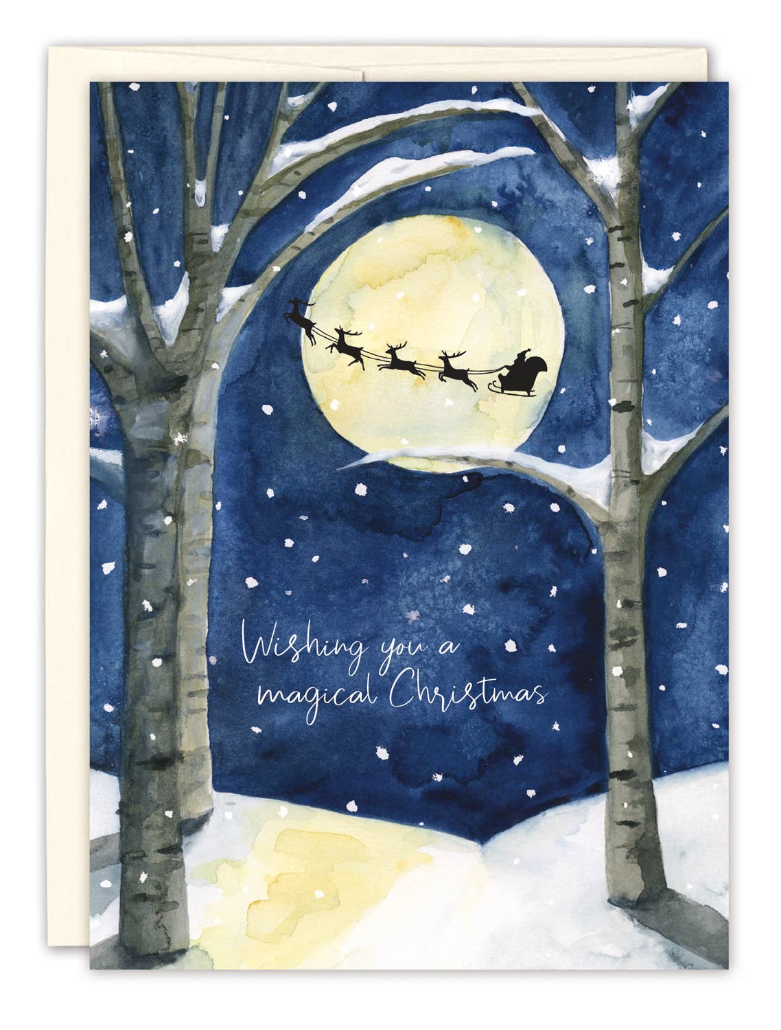 Magical Christmas Holiday Card - Spiral Circle