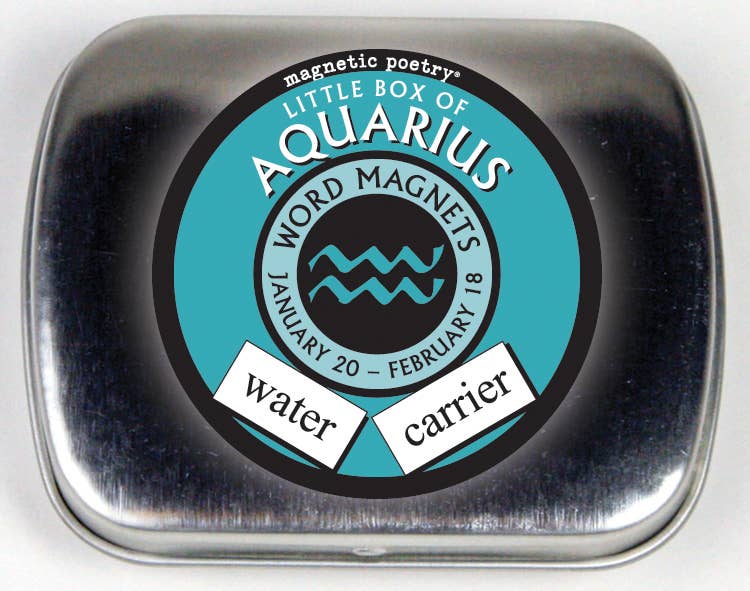 Magnetic Poetry Box | Aquarius - Spiral Circle