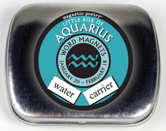 Magnetic Poetry Box | Aquarius - Spiral Circle