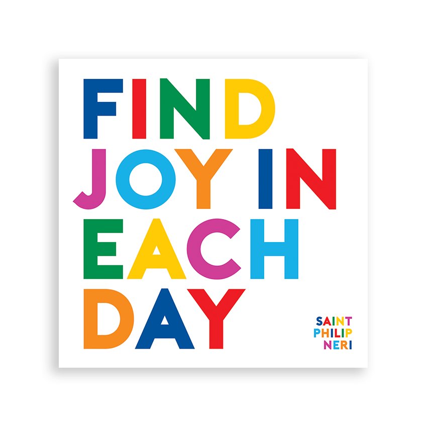 Magnets - MD239 - Find Joy In Each Day (Saint Philip Neri) - Spiral Circle