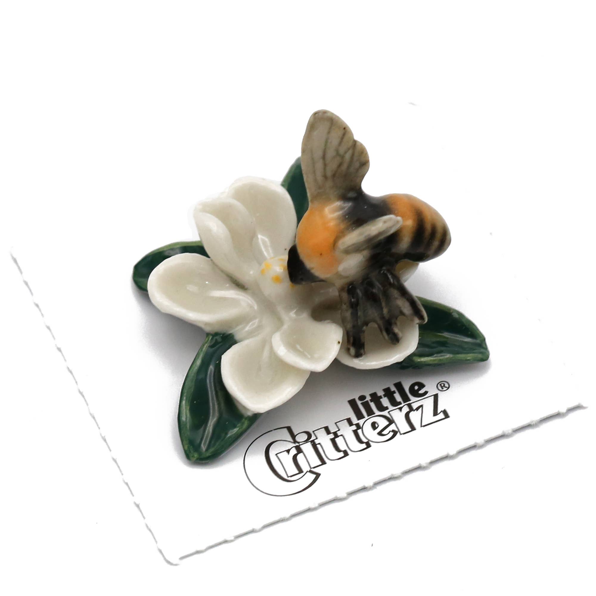 Magnolia Bumblebee Porcelain Miniature - Spiral Circle