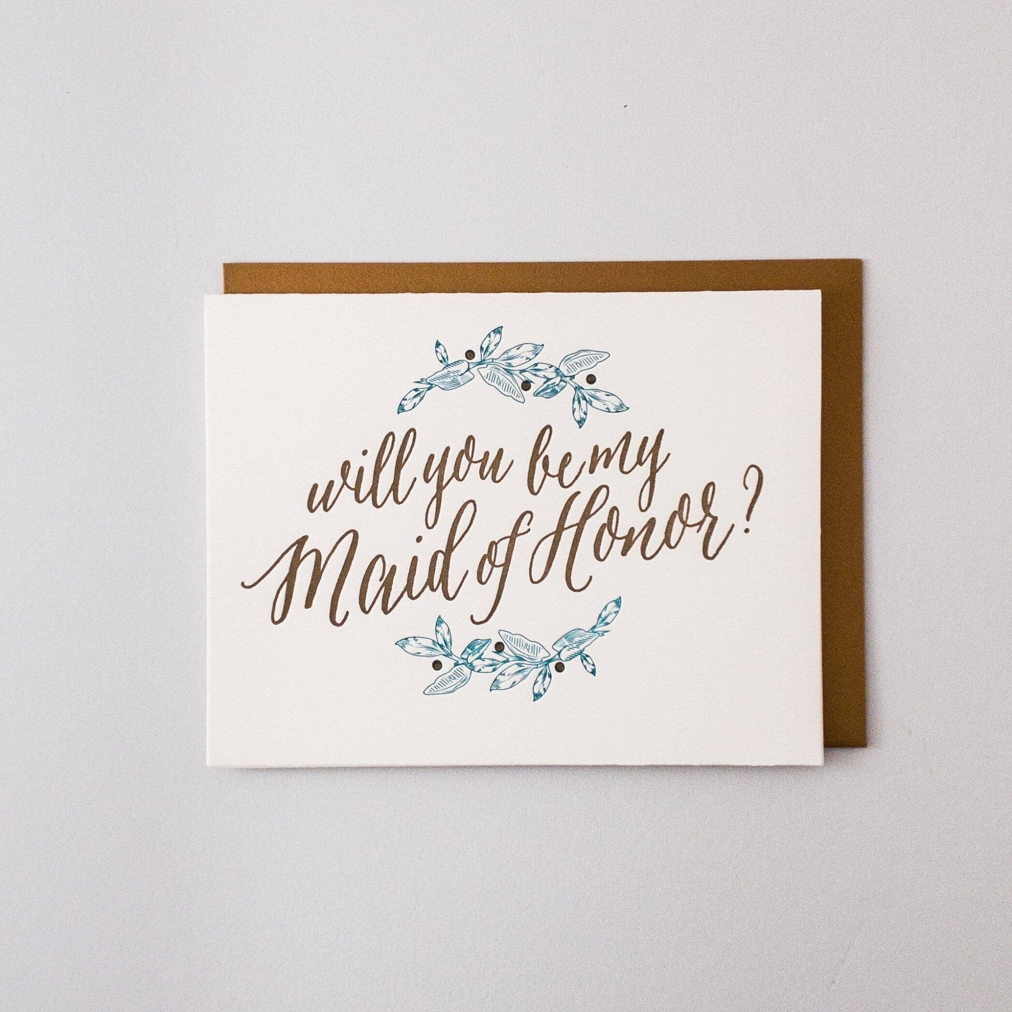 Maid Of Honor Card - Spiral Circle