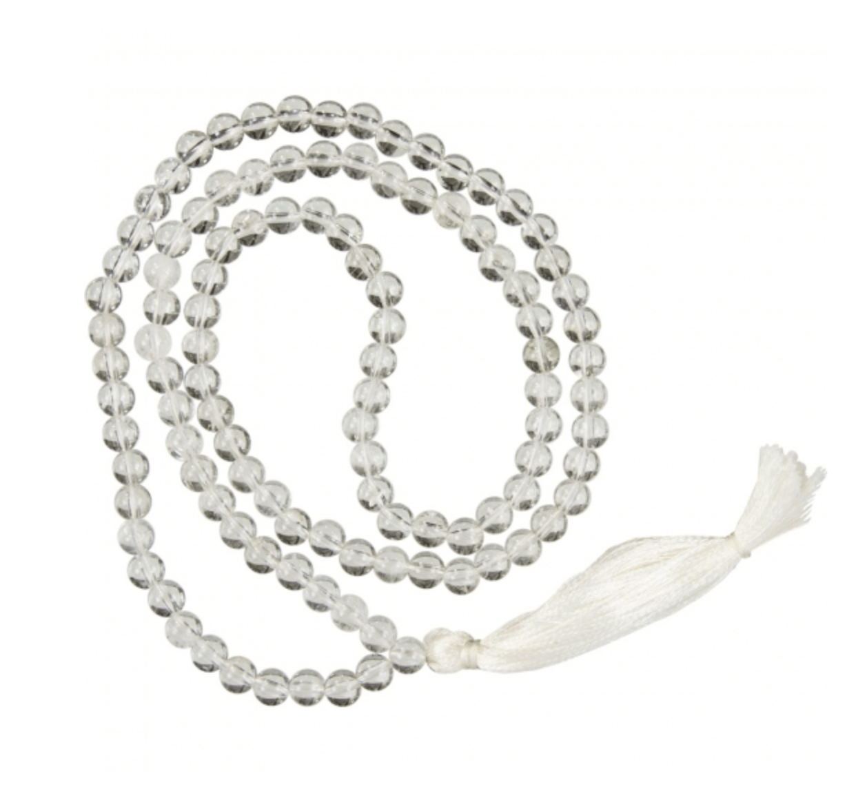 Mala Prayer Beads | Clear Quartz - Spiral Circle
