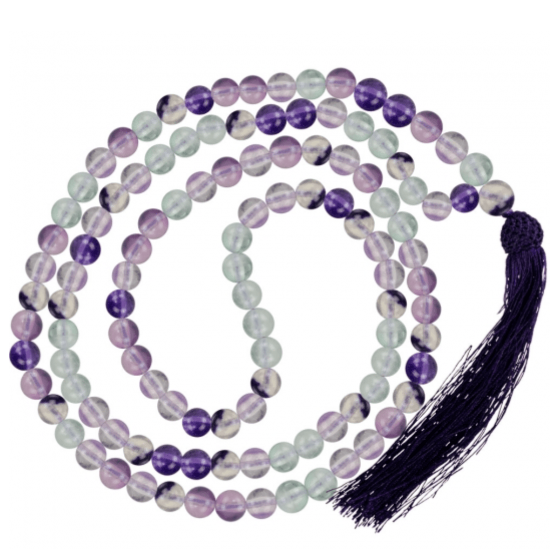 Mala Prayer Beads | Fluorite | K - Spiral Circle