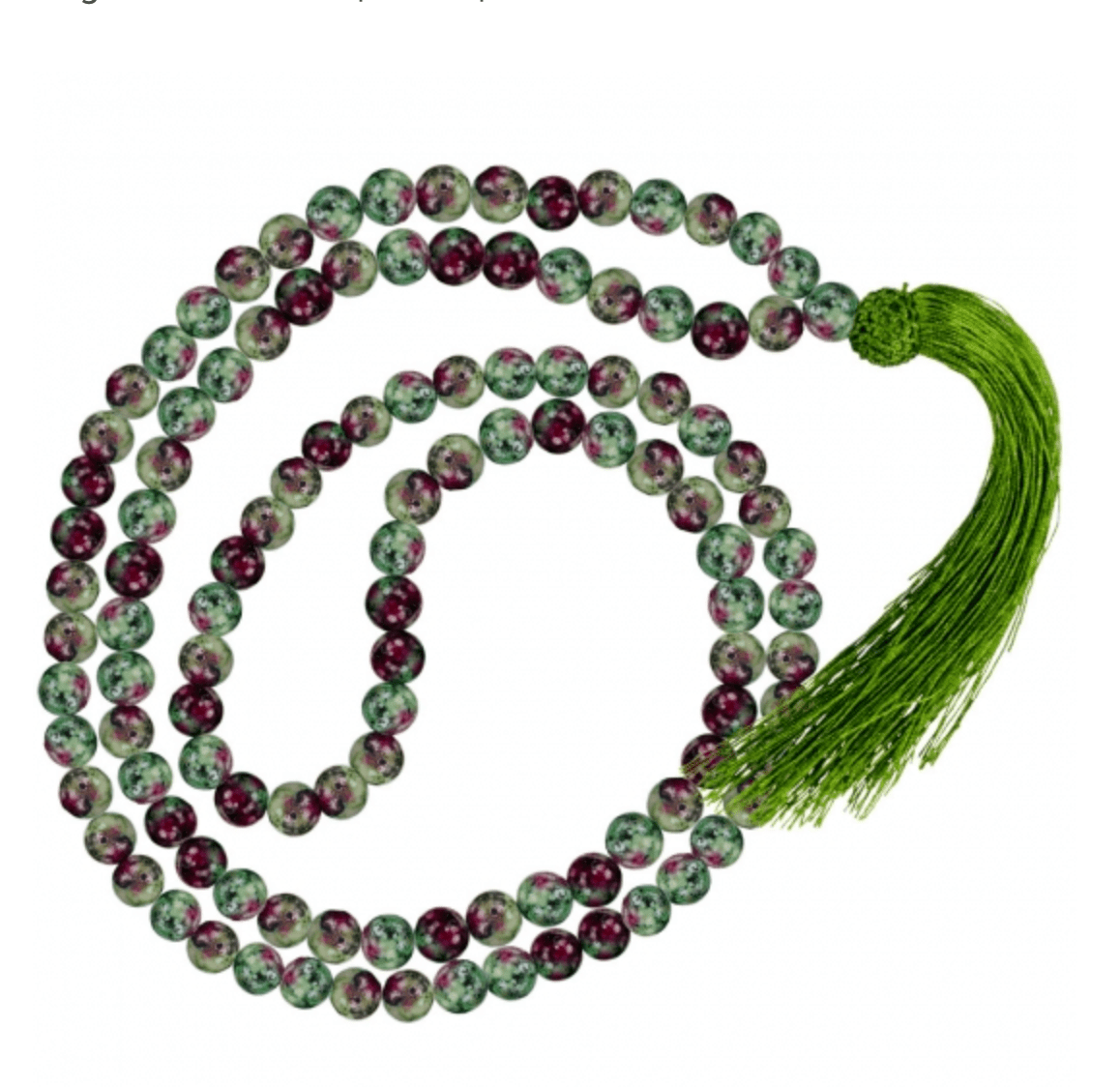 Mala Prayer Beads | Ruby Zoisite | K - Spiral Circle