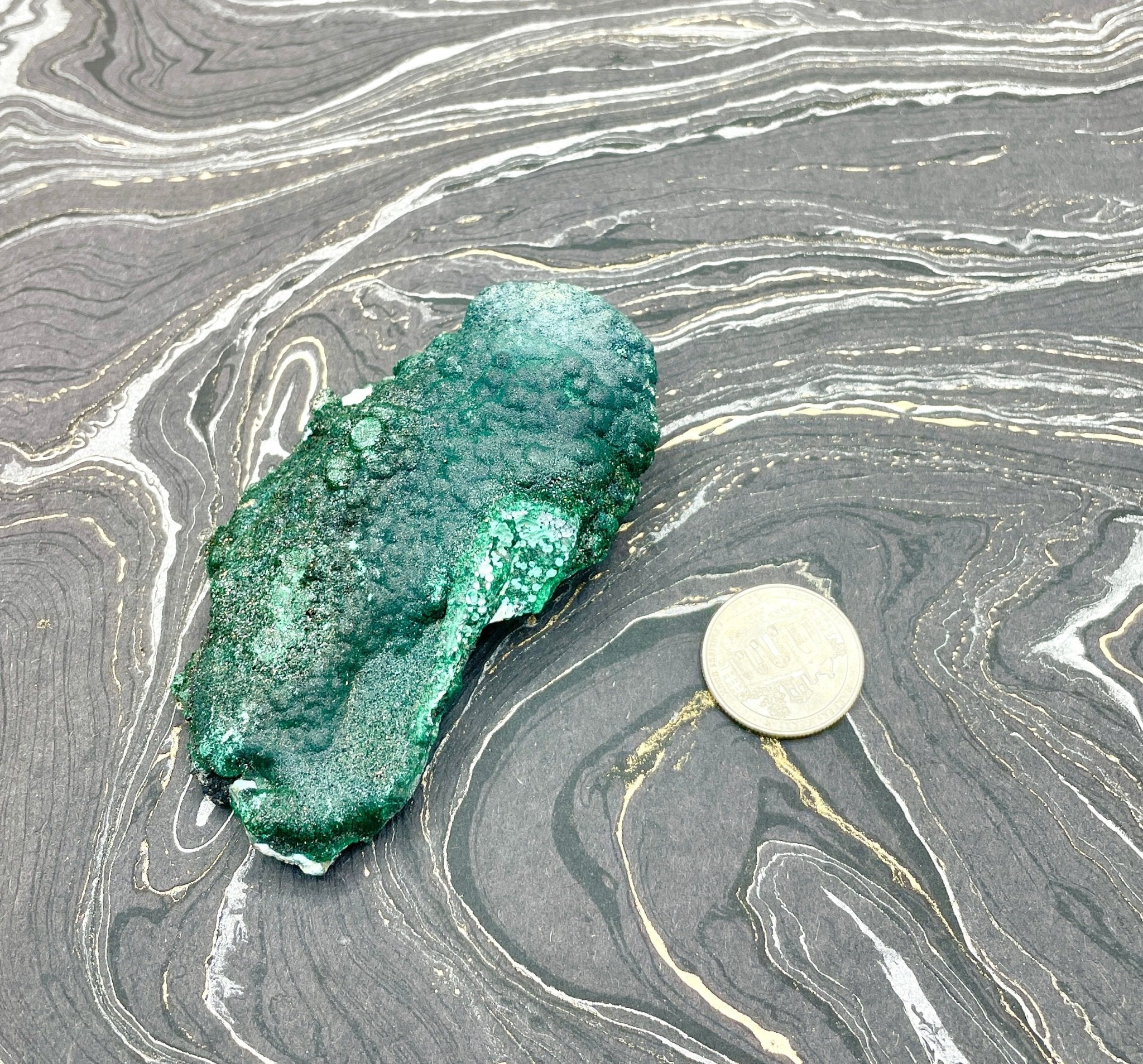 Malachite and Chrysocolla Raw Cluster - Spiral Circle