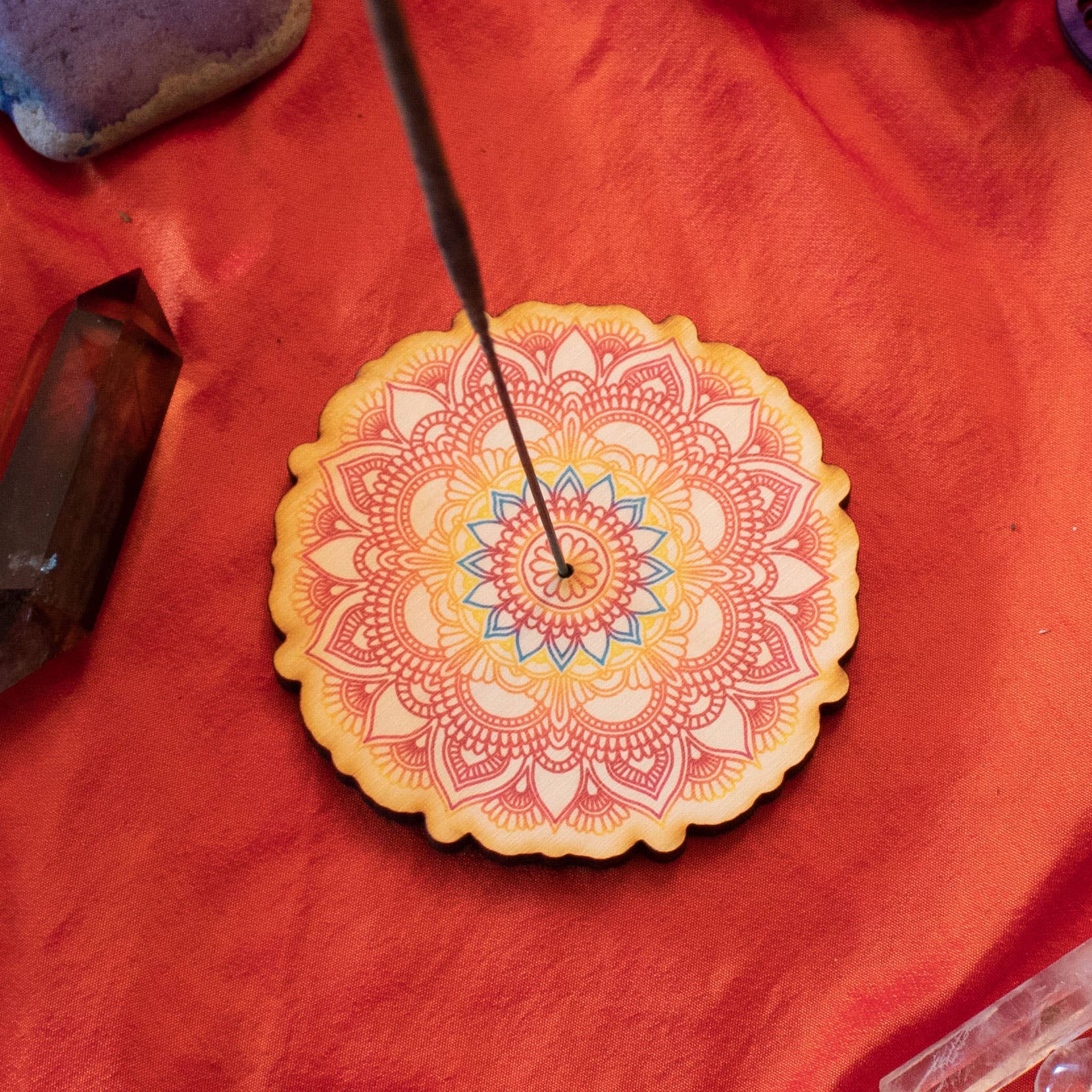 Mandala Full Color Stick Incense Burner - Spiral Circle