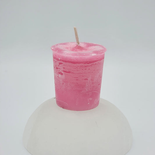 Manifest a Miracle | Pastel Pink | Votive Intention Candle | Reiki Charged - Spiral Circle