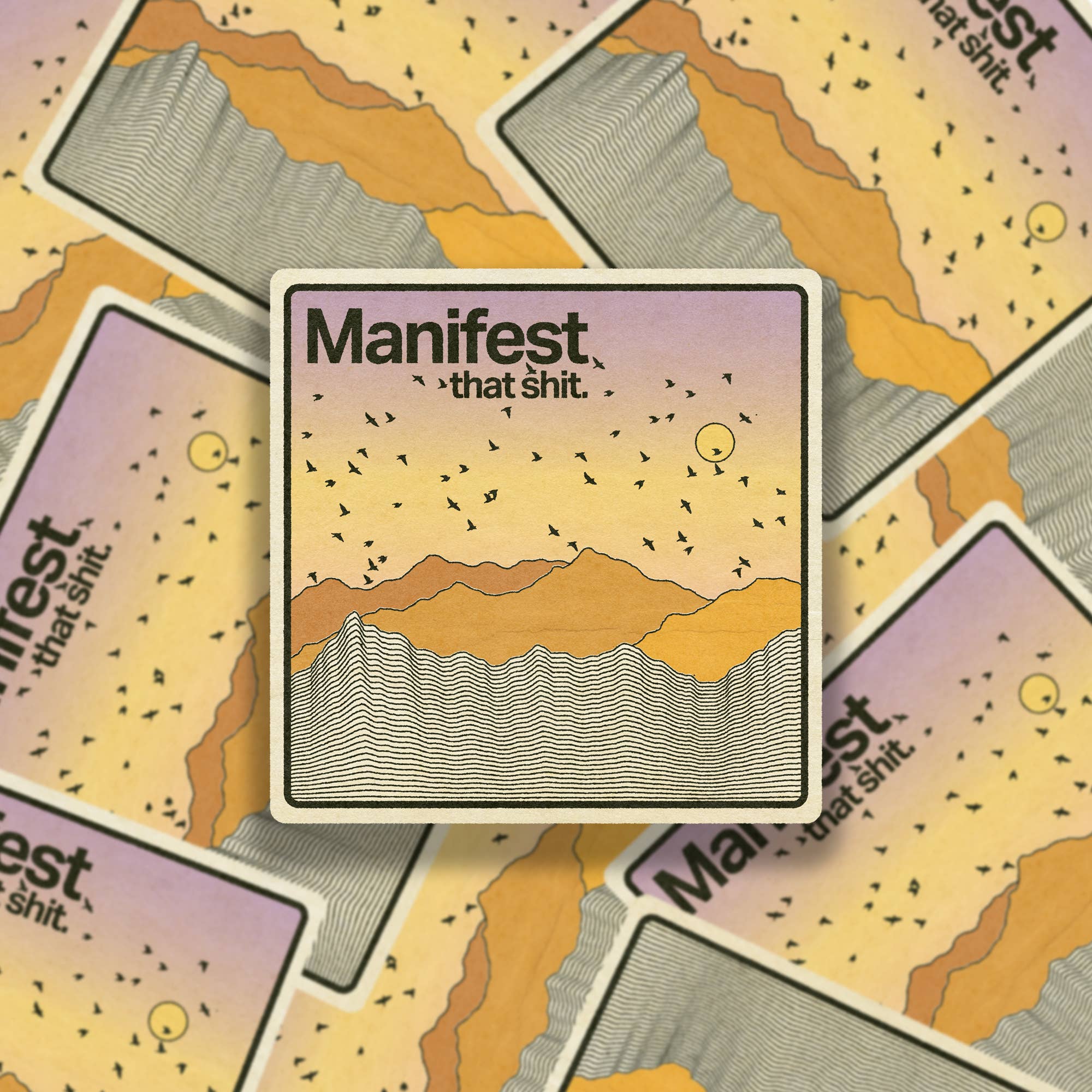 Manifest That Shit Sticker - Spiral Circle