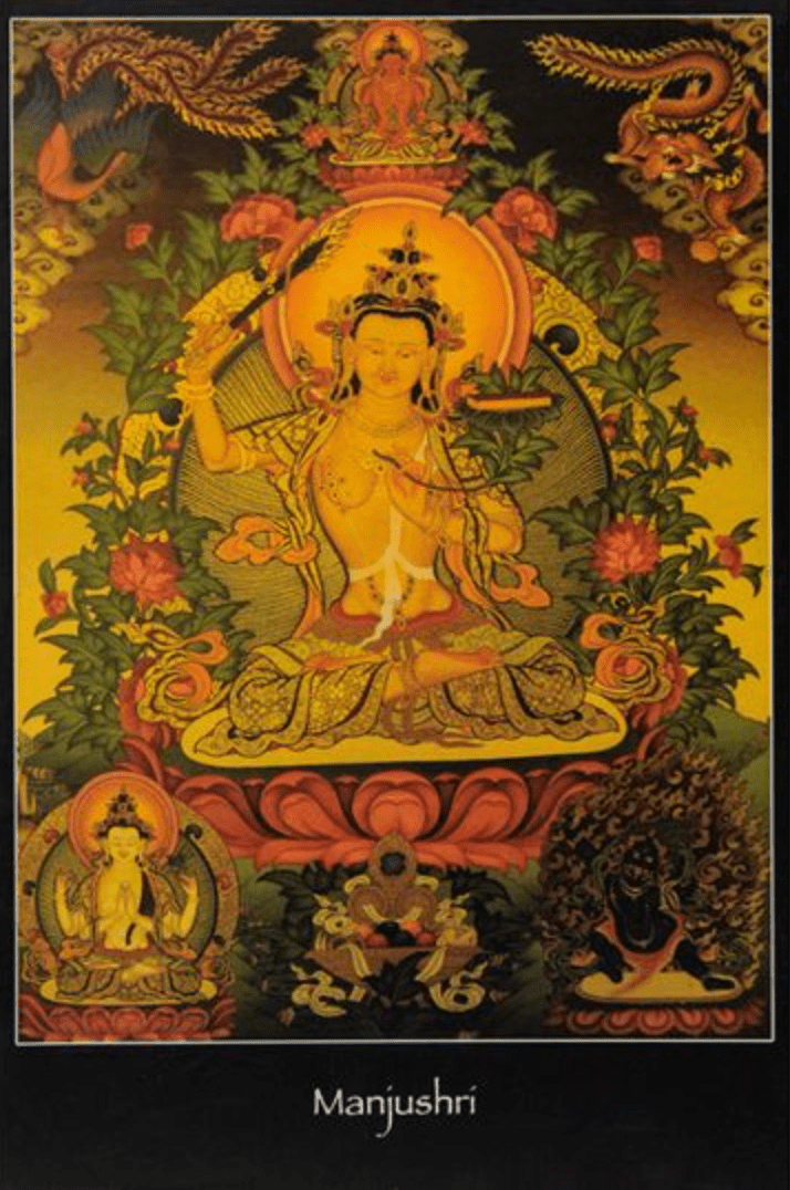 Manjushri | Altar Card - Spiral Circle