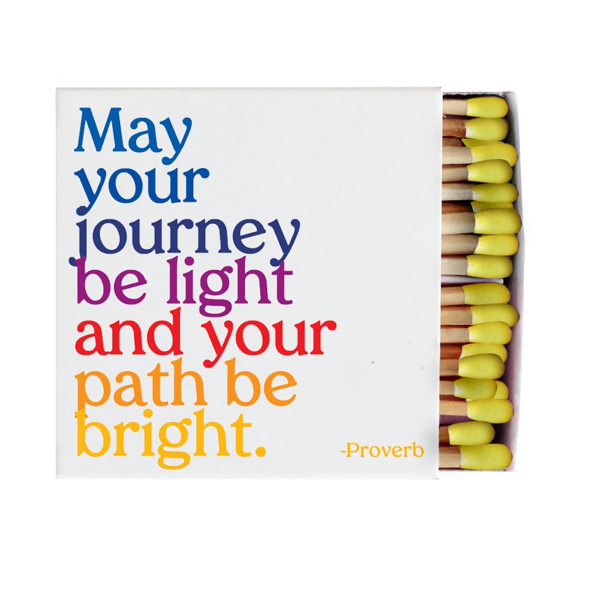 Matchboxes - X320 - May Your Journey Be Light (Proverb) - Spiral Circle