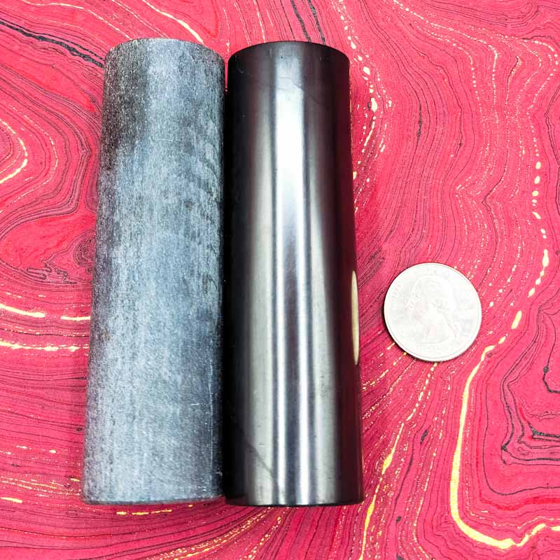 Meditation Charger Cylinders | Shungite | Set of Two - Spiral Circle
