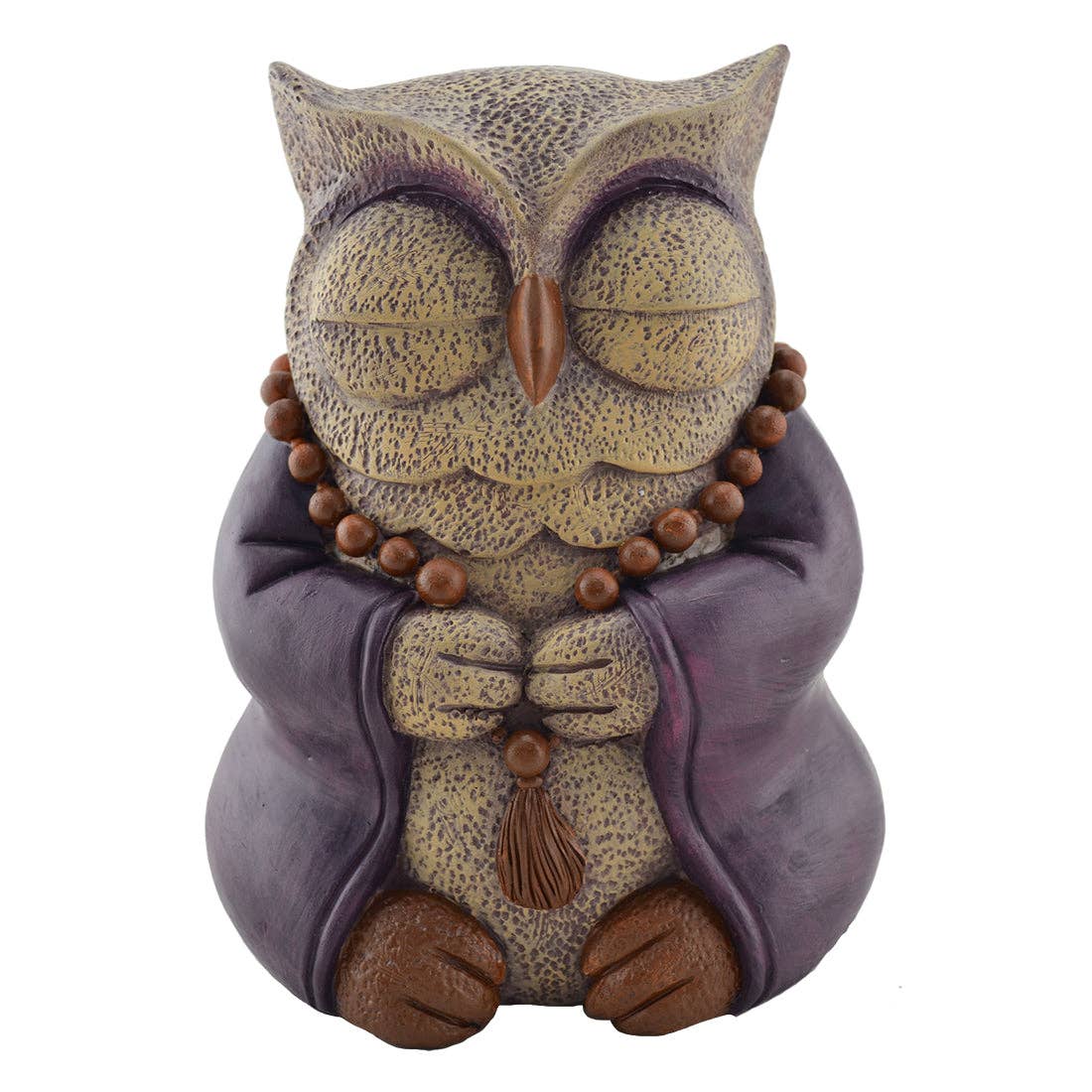 Meditative Owl - Cast Resin - Spiral Circle
