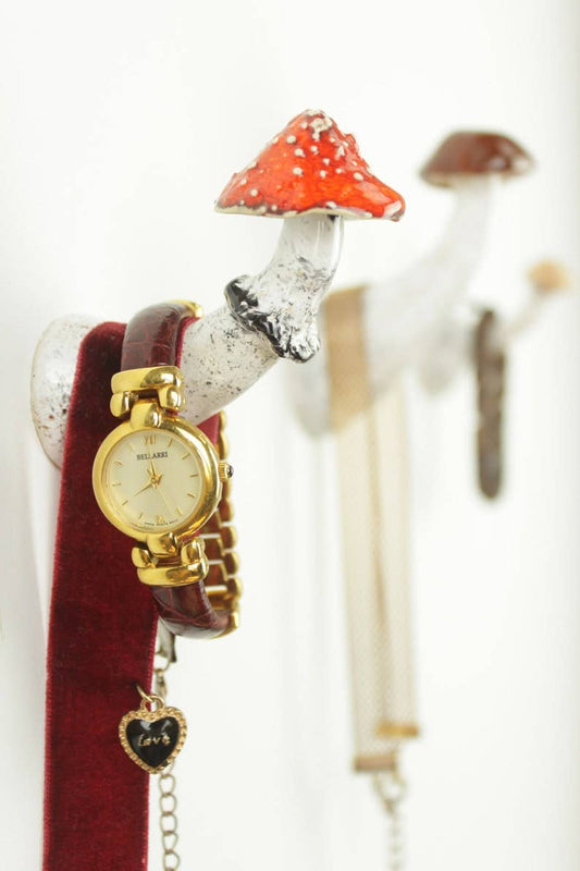 Medium Mushroom Wall Hooks | Sold Individually - Spiral Circle