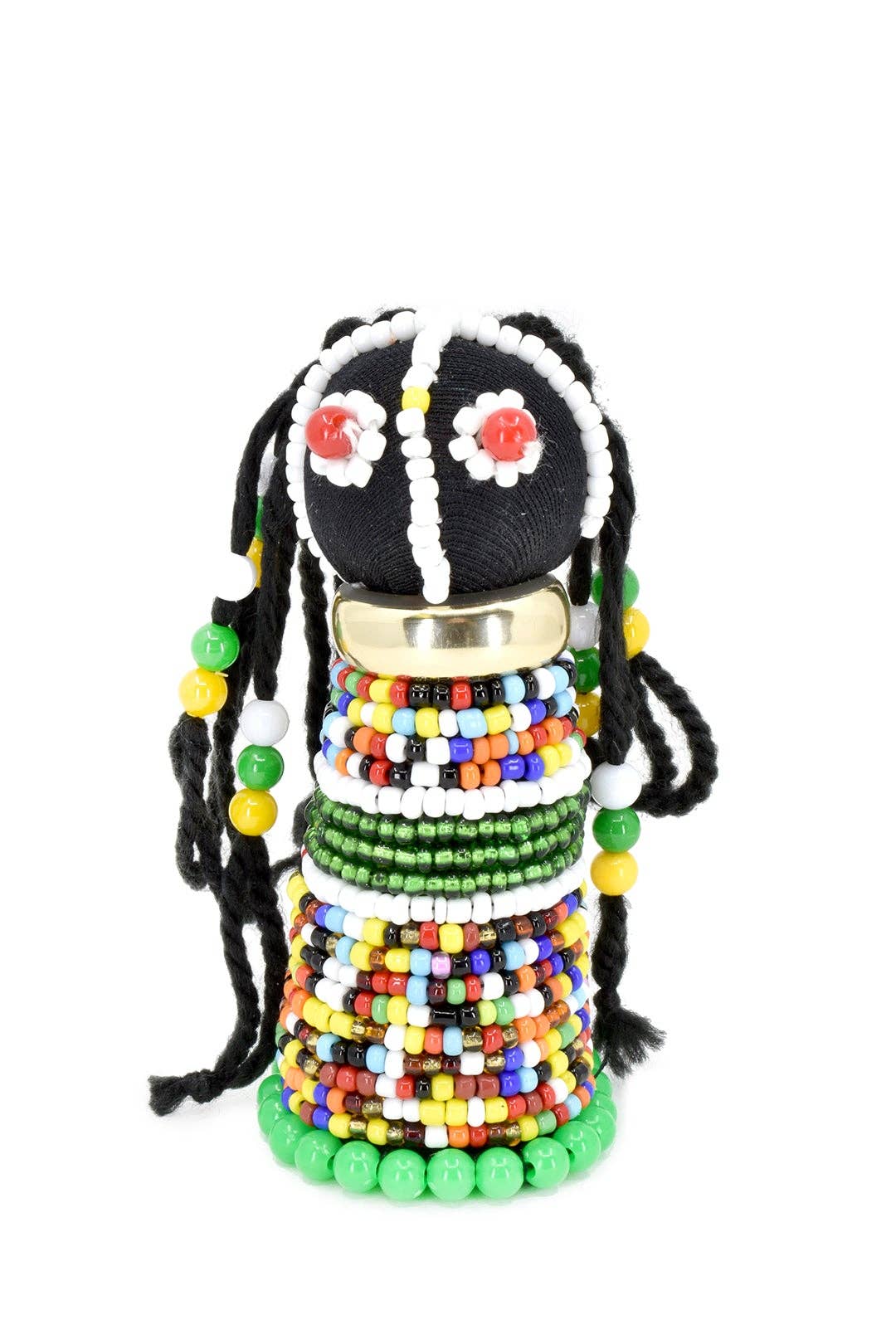 Medium South African Ndebele Doll Sculpture - Spiral Circle