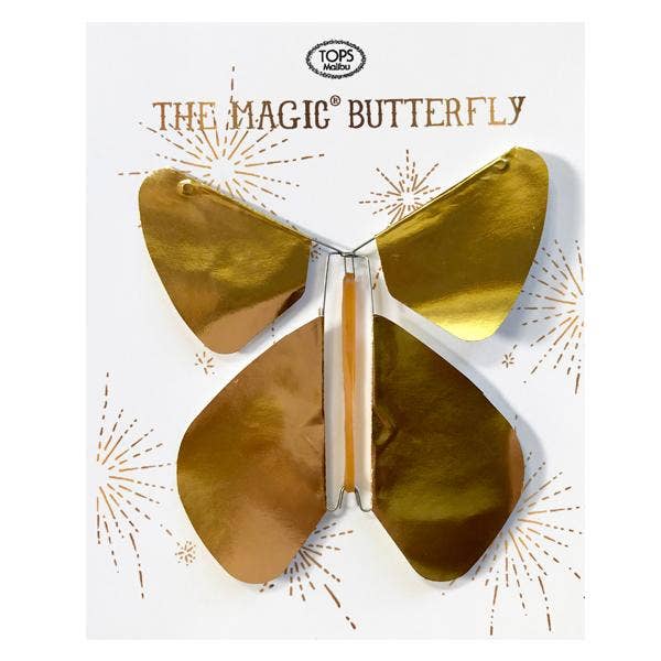 Metallic Flying Magic Butterfly - Spiral Circle