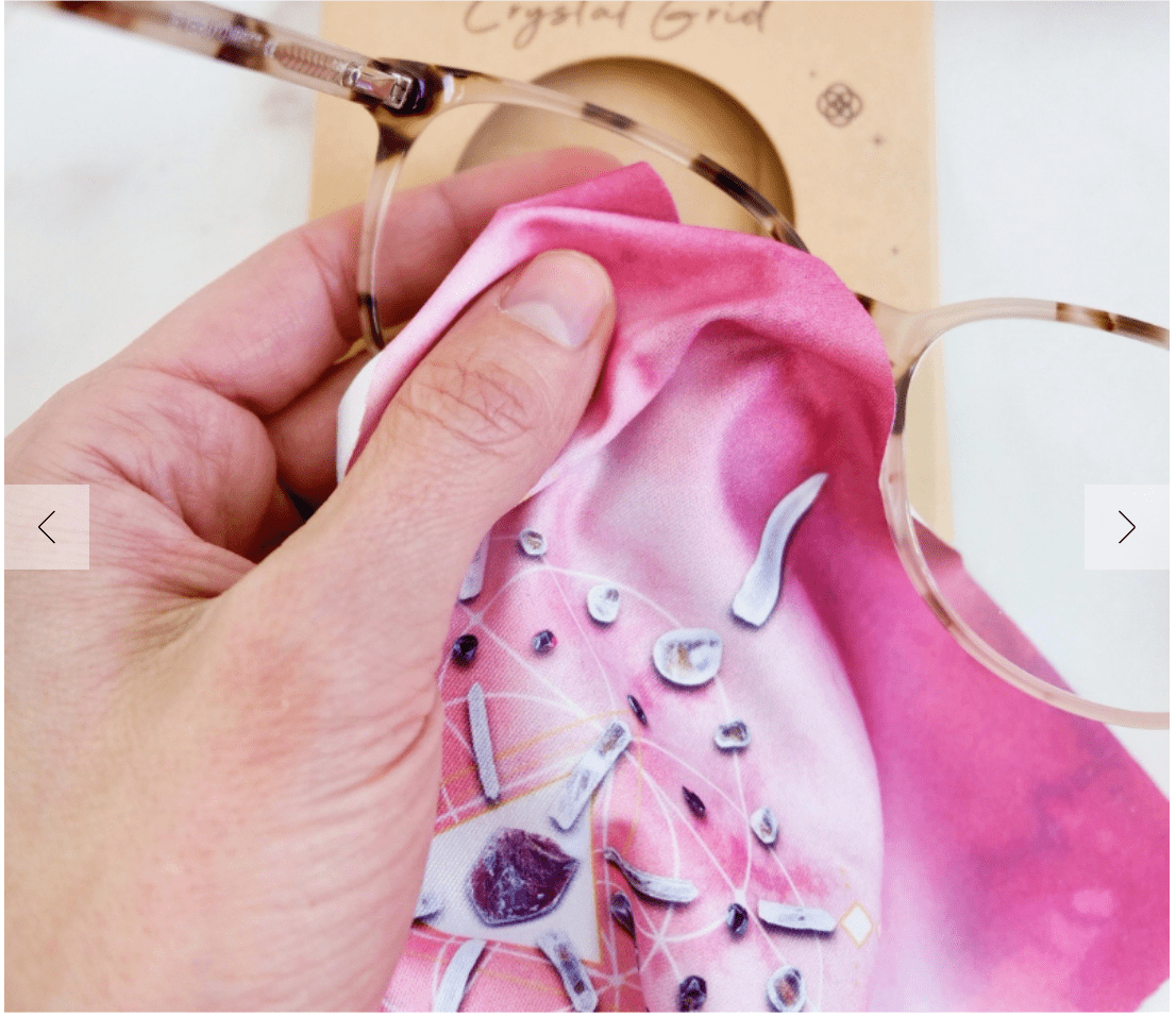 Microfiber Crystal Grid Cloth | Glass Cleaning Cloth - Spiral Circle