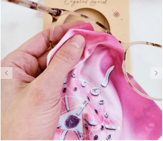 Microfiber Crystal Grid Cloth | Glass Cleaning Cloth - Spiral Circle