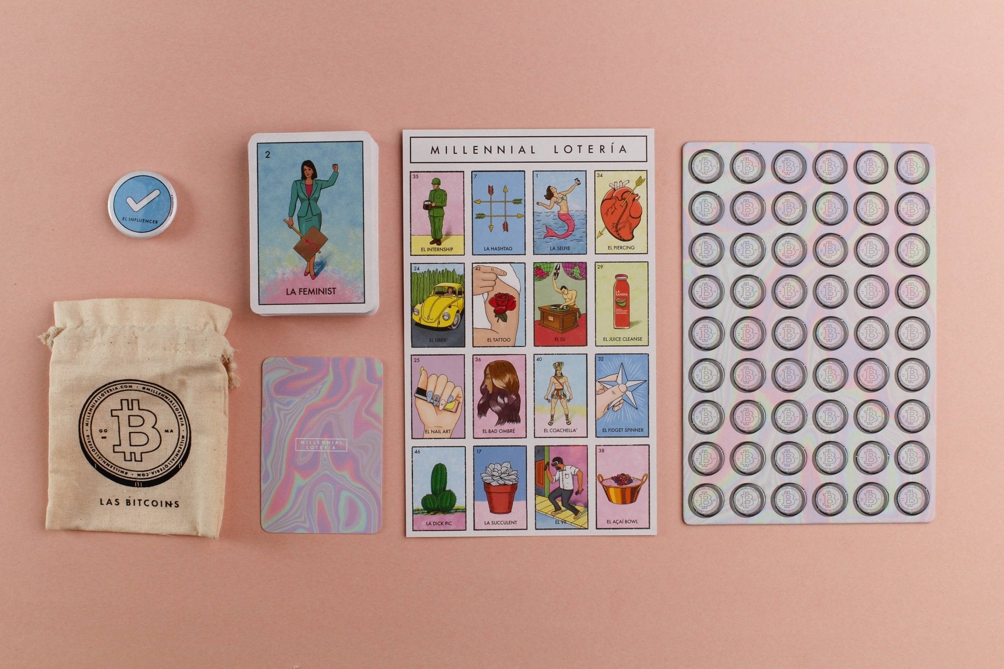 Millennial Loteria Board Game - Spiral Circle