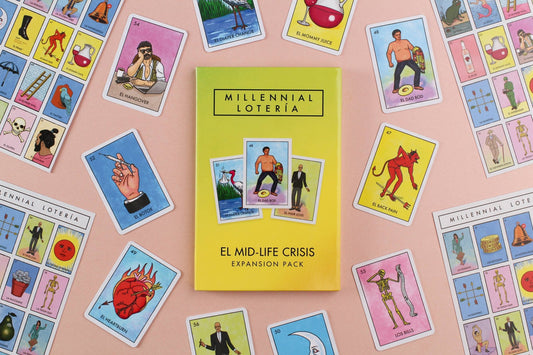Millennial Loteria Board Game: El Midlife Crisis Expansion - Spiral Circle
