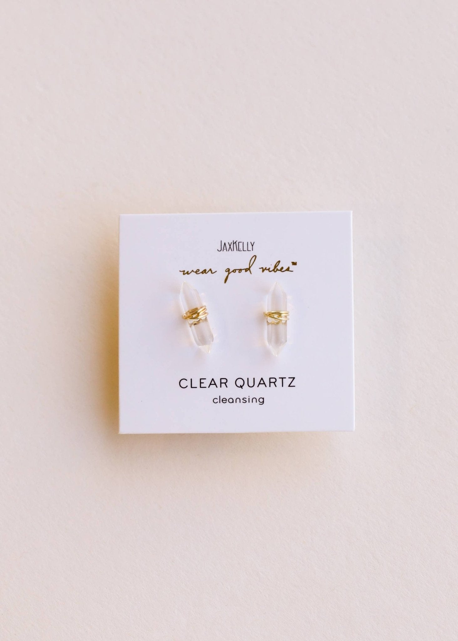 Mineral Point - Clear Quartz - Earring - Spiral Circle