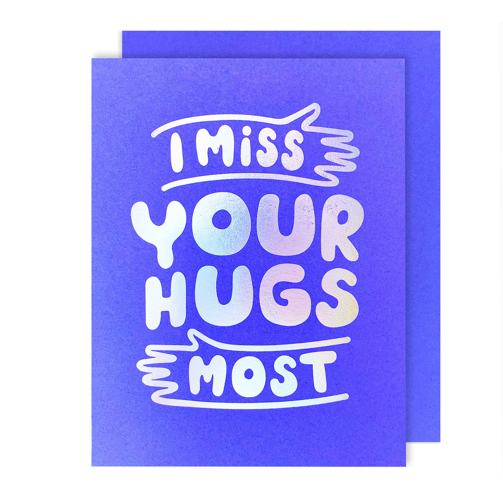 Miss Your Hugs Friendship Card - Spiral Circle
