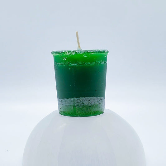 Money | Bayberry Green | Votive Intention Candle | Reiki Charged - Spiral Circle