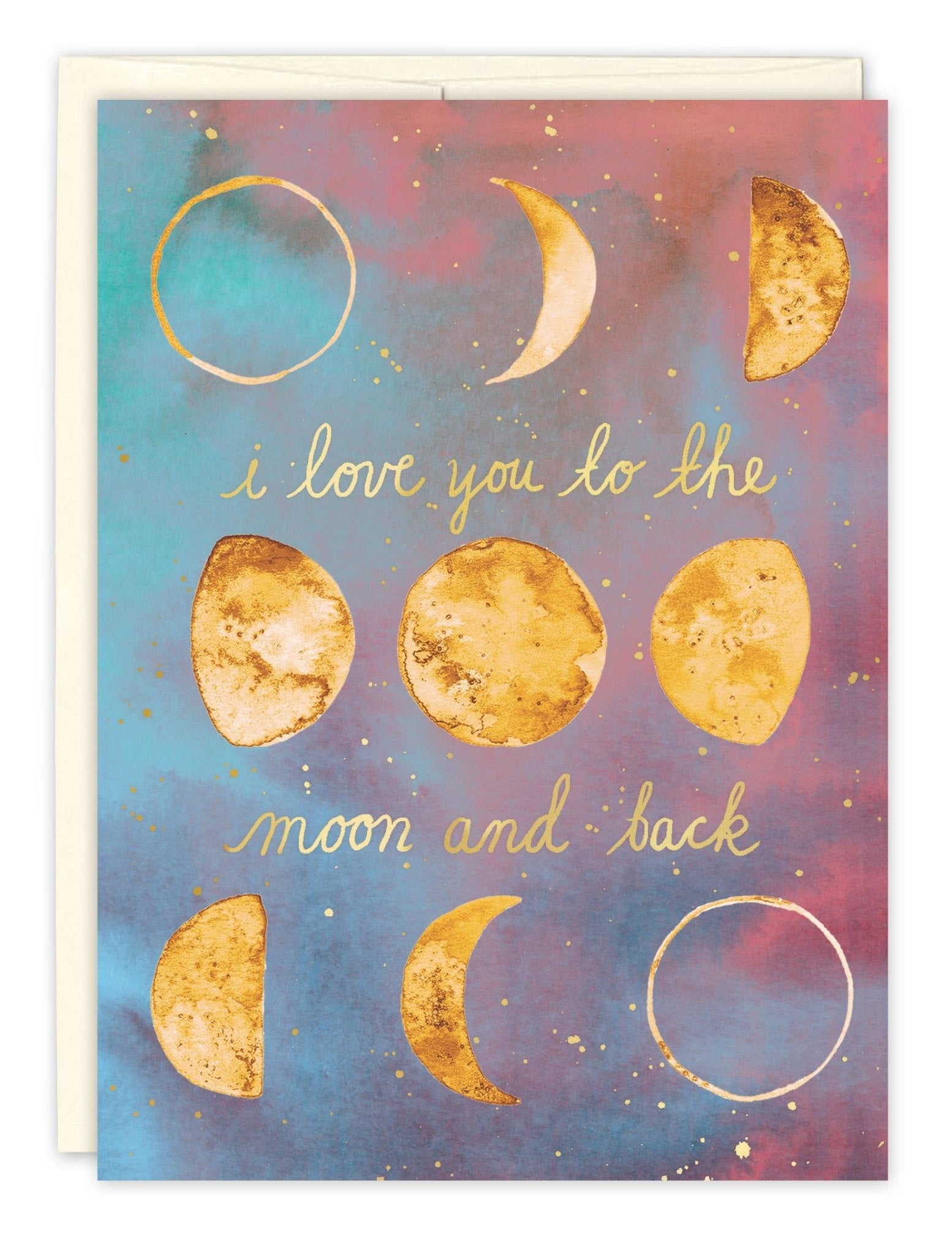 Moon And Back Anniversary Card - Spiral Circle