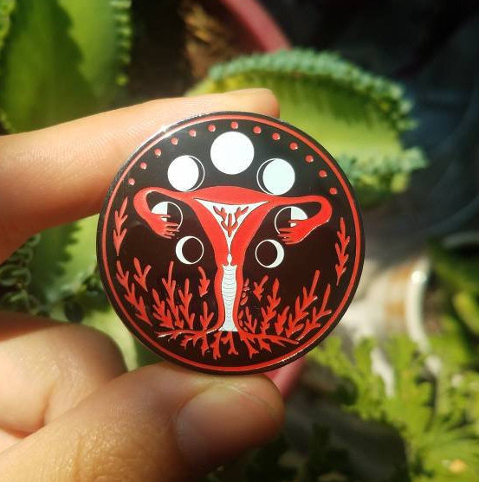Moon Cycles | Hard Enamel Pin - Spiral Circle