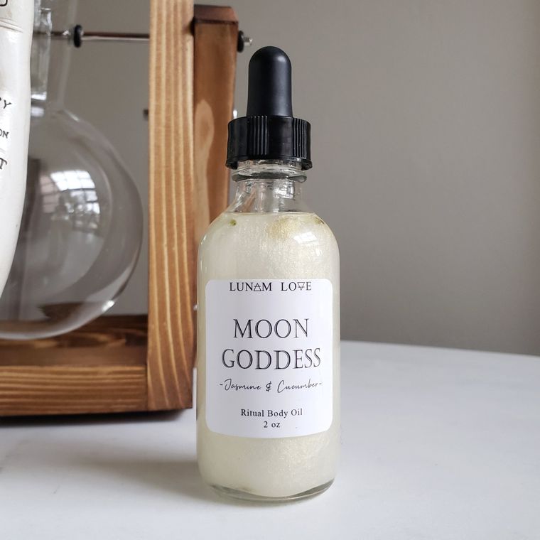 Moon Goddess Body Oil | Jasmine and Cucumber - Spiral Circle