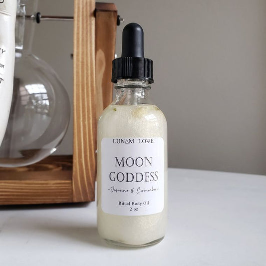Moon Goddess Body Oil | Jasmine and Cucumber - Spiral Circle