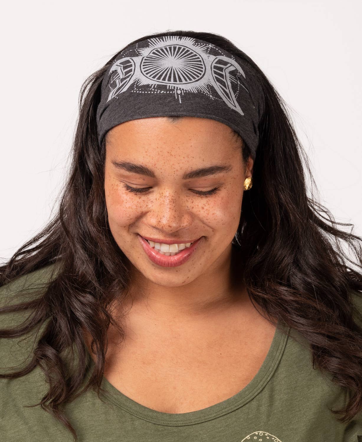 Moon Goddess Boho Headband | Gray - Spiral Circle