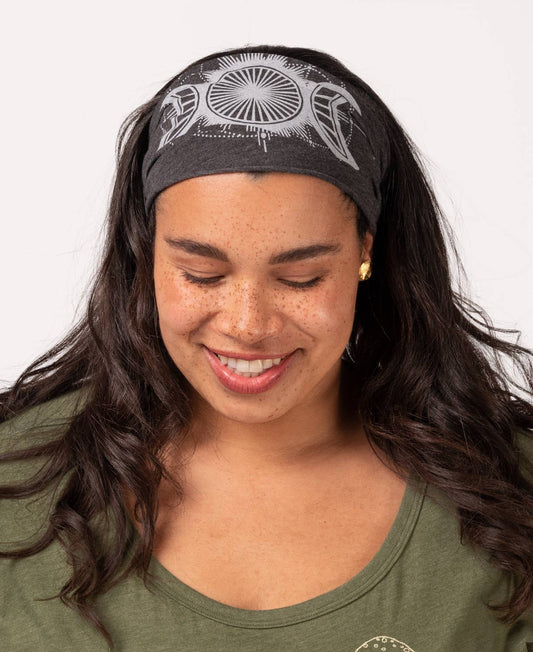 Moon Goddess Boho Headband | Gray - Spiral Circle