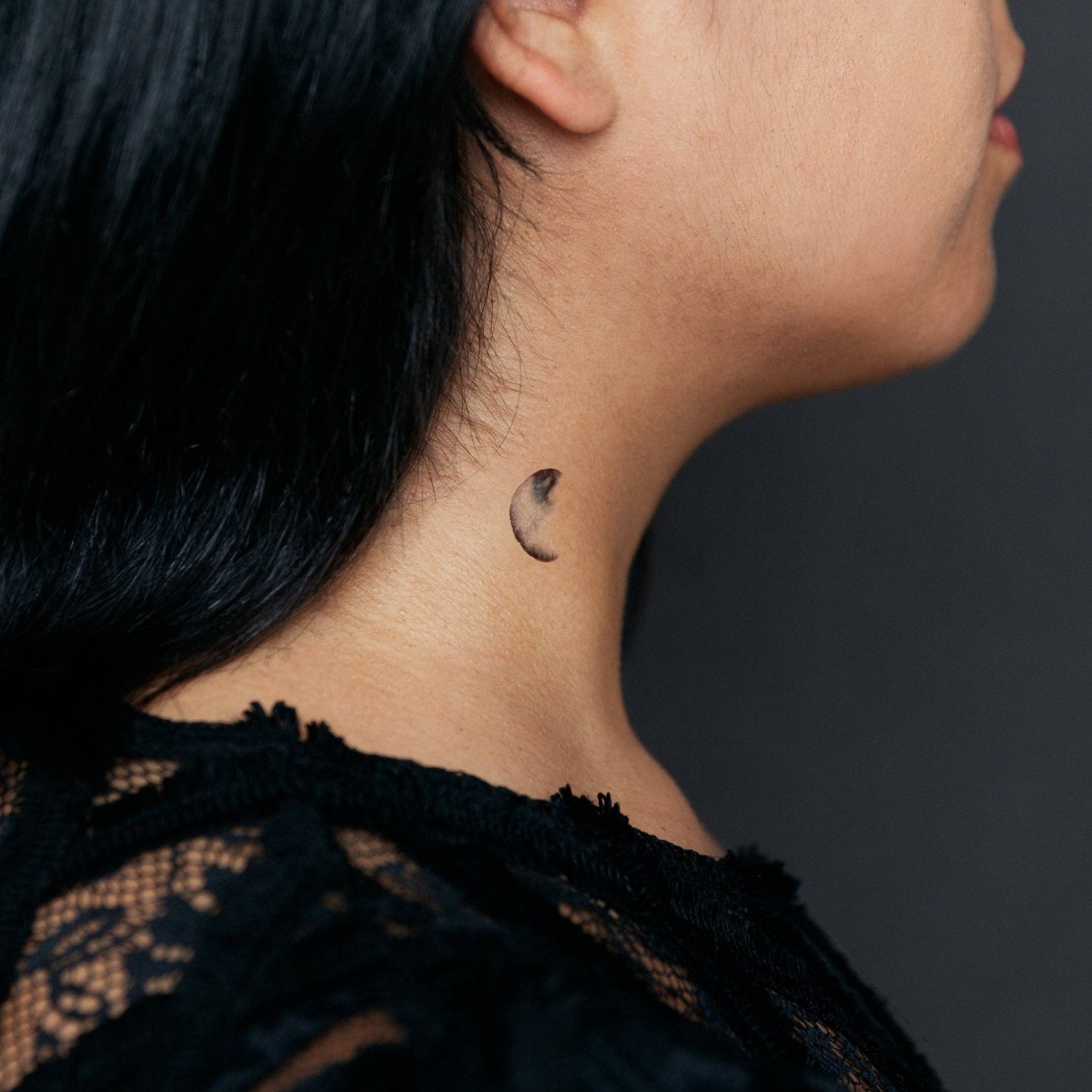 Moon Phases Tattoo Pair - Spiral Circle